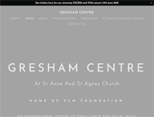 Tablet Screenshot of greshamcentre.com